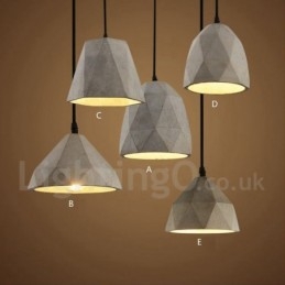 Lampă suspendată Vintage Concrte cu 1 lumină