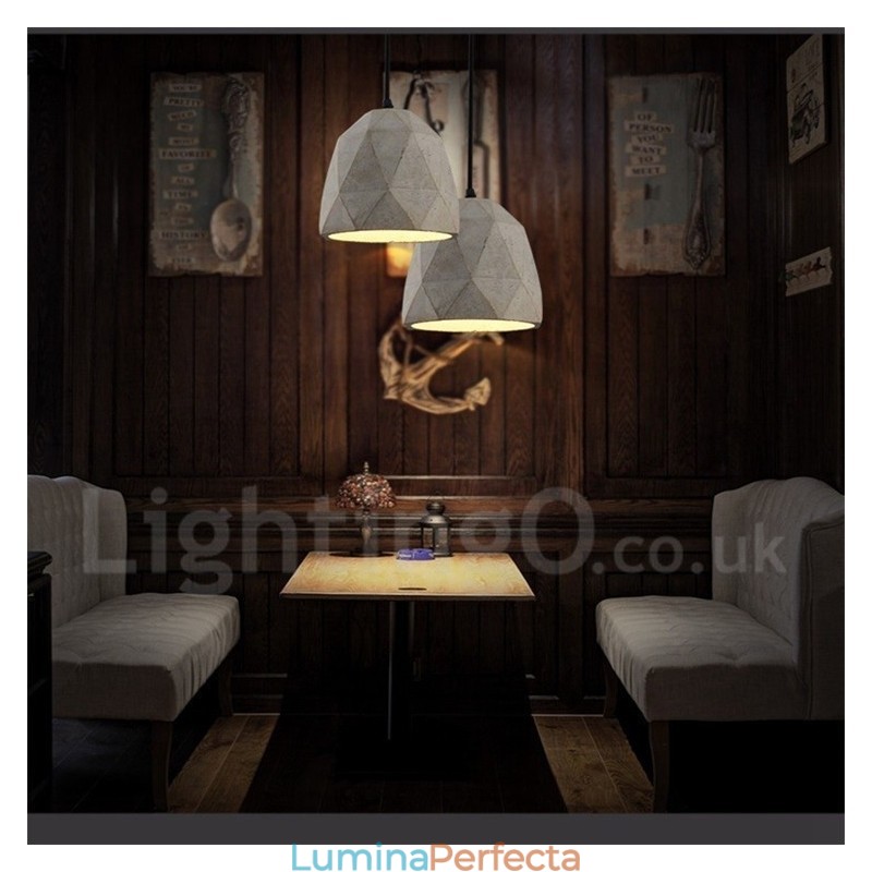 Lampă suspendată Vintage Concrte cu 1 lumină