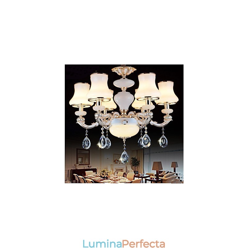 Lampa de lux din jad natural a lampa de cristal european