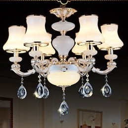 Lampa de lux din jad natural a lampa de cristal european