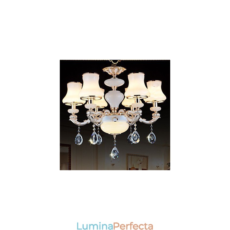 Lampa de lux din jad natural a lampa de cristal european