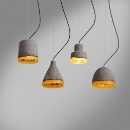 Lampă suspendată modernă contemporană din beton cu 1 lumină