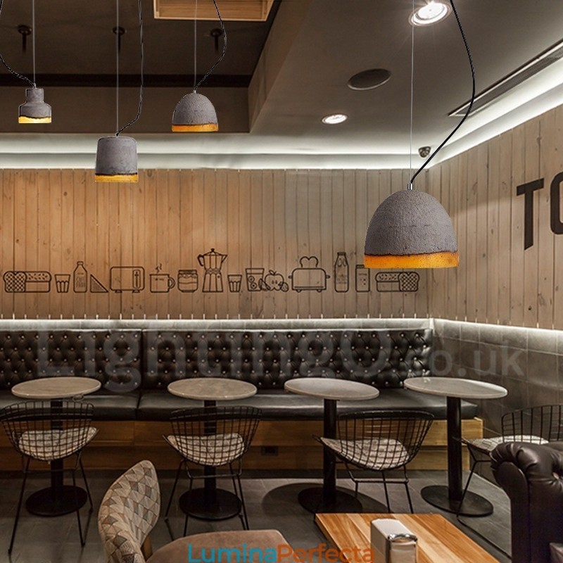 Lampă suspendată modernă contemporană din beton cu 1 lumină