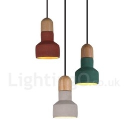 Lampă vintage din lemn de beton în mai multe culori pentru lampă