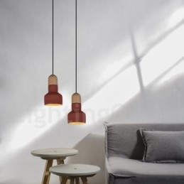 Lampă vintage din lemn de beton în mai multe culori pentru lampă
