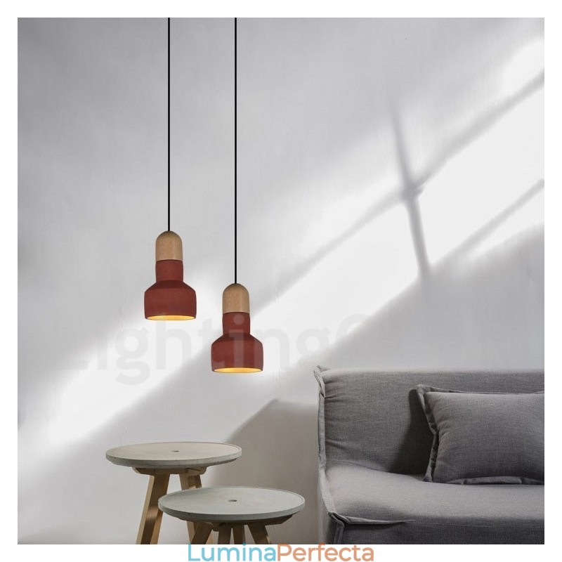 Lampă vintage din lemn de beton în mai multe culori pentru lampă