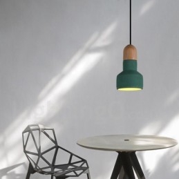 Lampă vintage din lemn de beton în mai multe culori pentru lampă