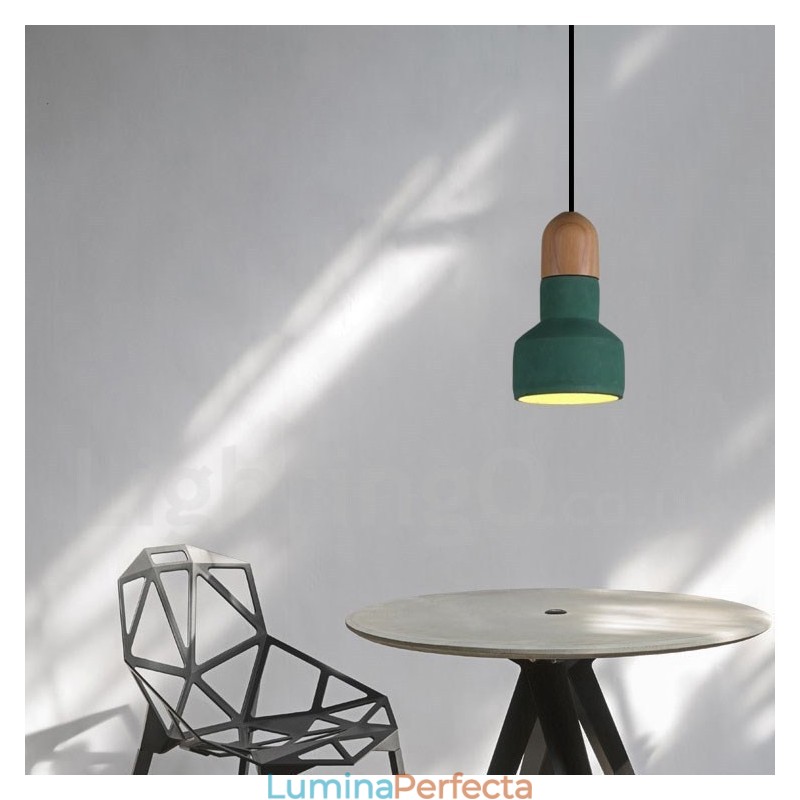 Lampă vintage din lemn de beton în mai multe culori pentru lampă