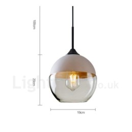 Lampă suspendată modernă și contemporană cu abajur din sticlă
