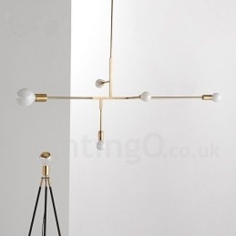 Candelabru modern contemporan din cupru cu 5 lumini