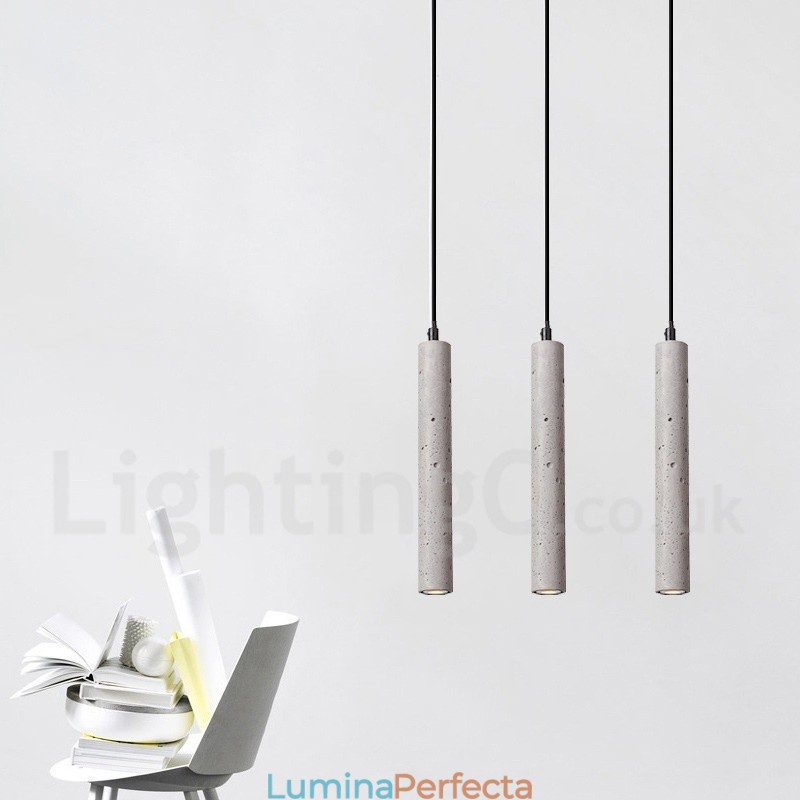 Lampă suspendată modernă contemporană din beton cu 1 lumină
