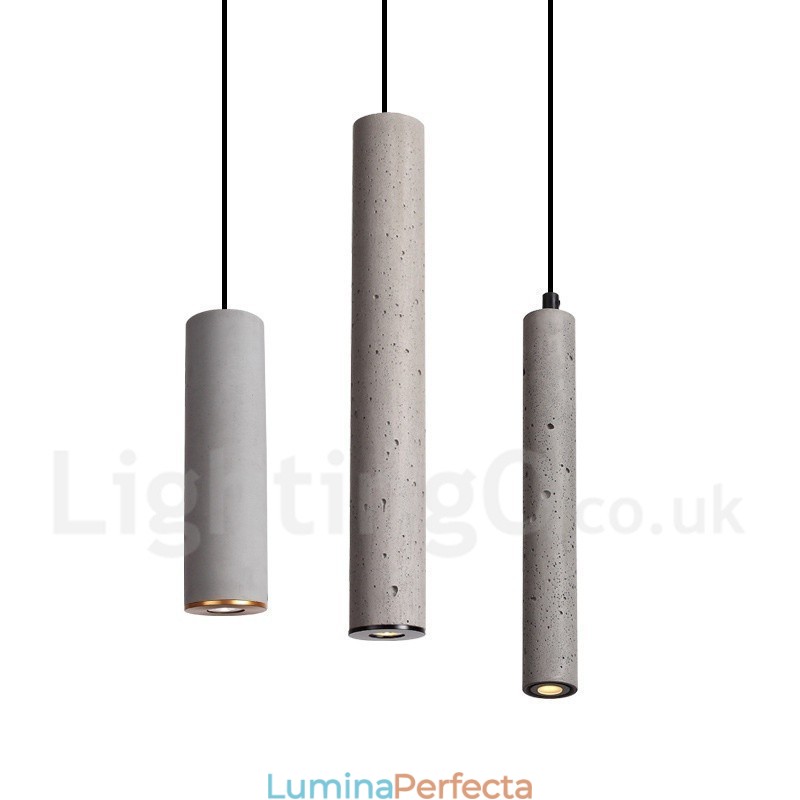 Lampă suspendată modernă contemporană din beton cu 1 lumină
