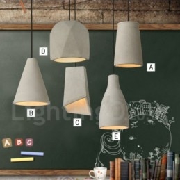 Lampă suspendată din beton cu 1 lumină