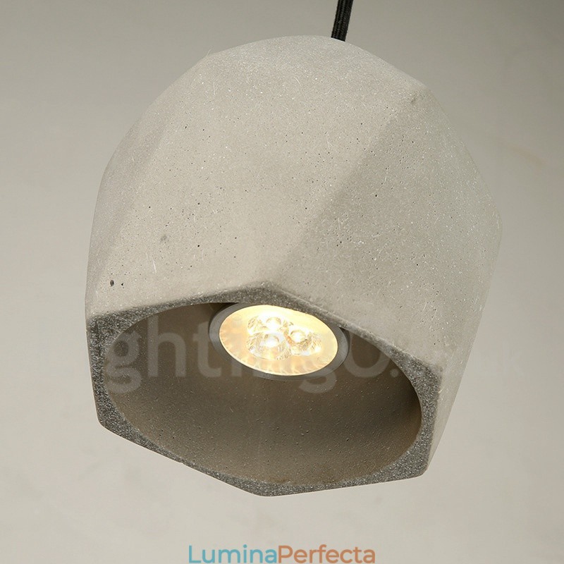 Lampă suspendată din beton cu 1 lumină