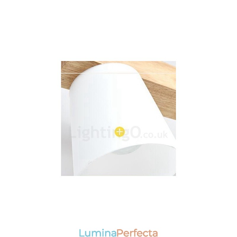 Lampă suspendată modernă, contemporană, din lemn, cu 3 lumini