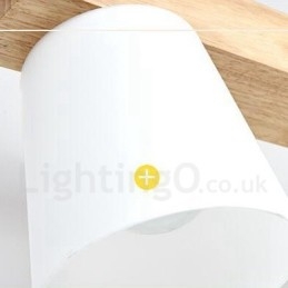 Lampă suspendată din lemn, modernă și contemporană, cu 5 lumini