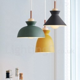 Lampă suspendată modernă, contemporană, din metal, în mai multe culori