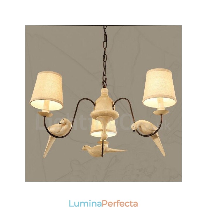 Lampă cu pandantiv vintage Rustic Lodge cu 3 lumini