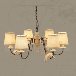 6 lumini Rustic Lodge Vintage pandantiv