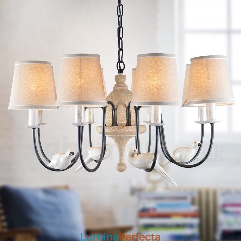 8 lumini Rustic Lodge Vintage pandantiv
