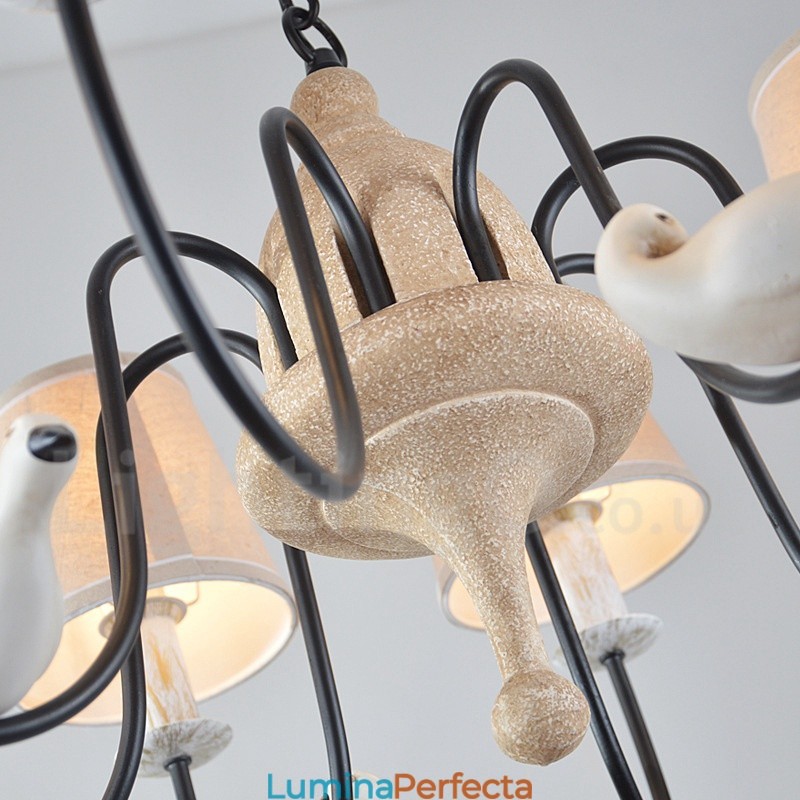 8 lumini Rustic Lodge Vintage pandantiv
