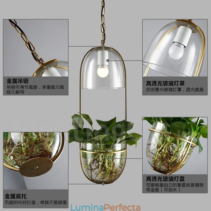 Lampă suspendată din sticlă din metal rustic Lodge