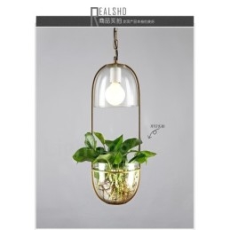 Lampă suspendată din sticlă din metal rustic Lodge