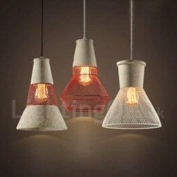1 Lumină Metal Concrte Rustic Lodge Pendant Lampă