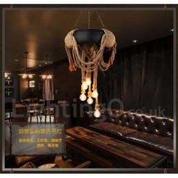 Lampă de suspendare Country Vintage cu 6 lumini