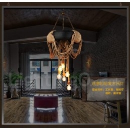 Lampă de suspendare Country Vintage cu 6 lumini