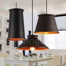 Lampă suspendată din metal retro vintage cu 1 lumină