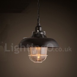 Lampă suspendată retro vintage metal cu 1 lumină