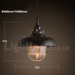 Lampă suspendată retro vintage metal cu 1 lumină