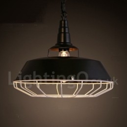 Lampă suspendată retro vintage metal cu 1 lumină