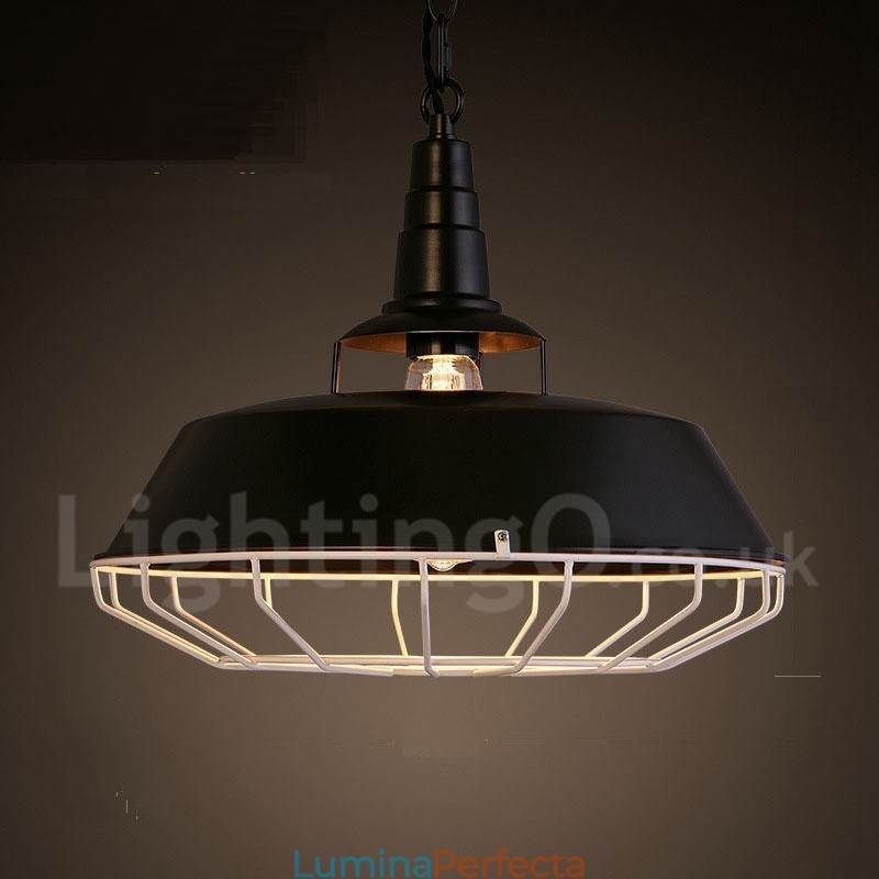 Lampă suspendată retro vintage metal cu 1 lumină
