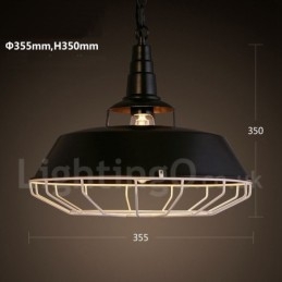 Lampă suspendată retro vintage metal cu 1 lumină