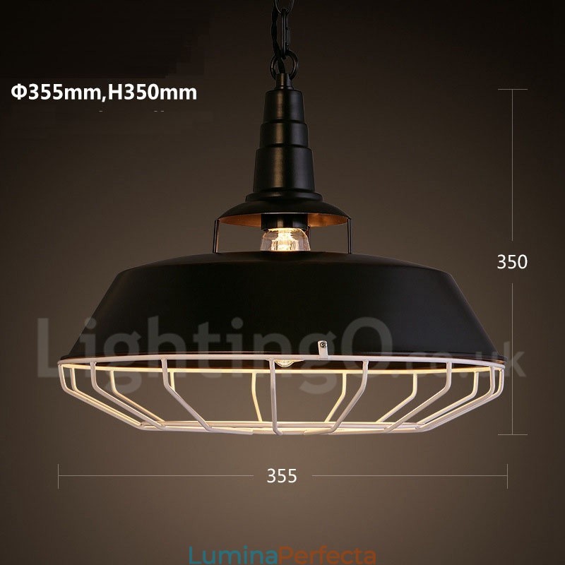 Lampă suspendată retro vintage metal cu 1 lumină