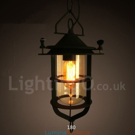 Lampă suspendată retro vintage metal cu 1 lumină Lampă suspendată retro vintage metal cu 1 lumină