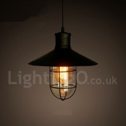 Lampă suspendată retro vintage metal cu 1 lumină