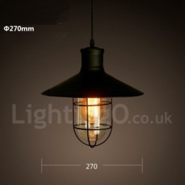 Lampă suspendată retro vintage metal cu 1 lumină