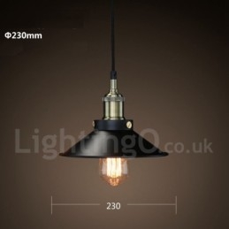 Lampă suspendată retro vintage metal cu 1 lumină