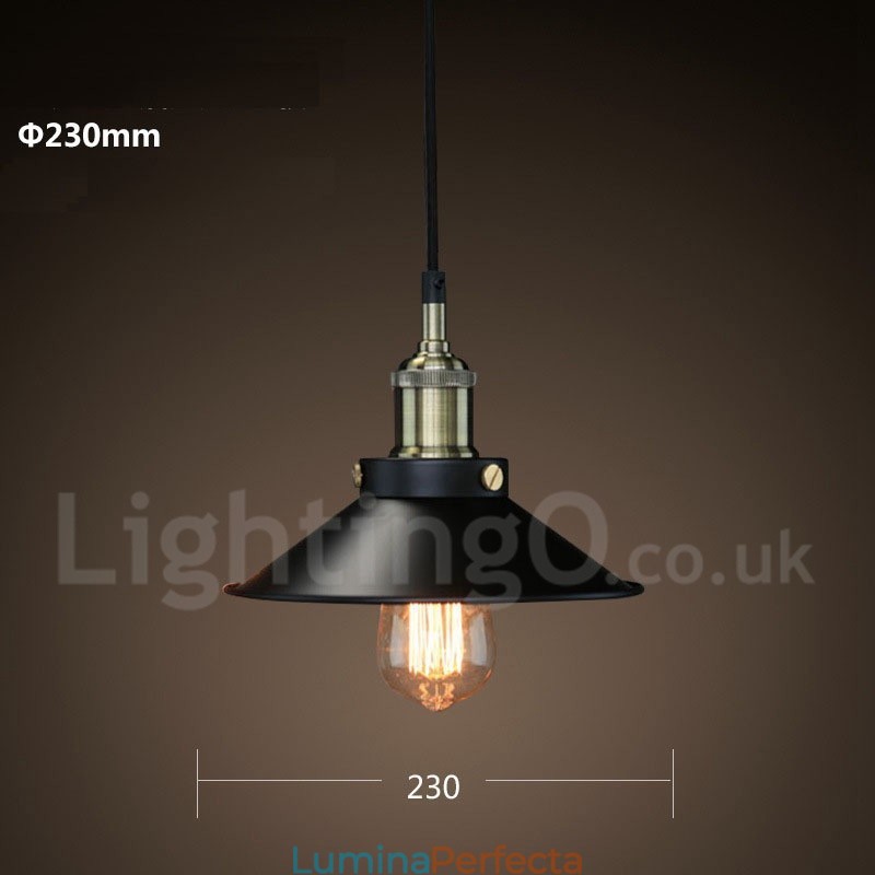 Lampă suspendată retro vintage metal cu 1 lumină