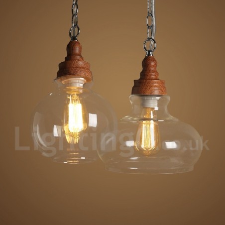 Lampă suspendată retro vintage cu lampă cu abajur din sticlă Lampă suspendată retro vintage cu lampă cu abajur din sticlă