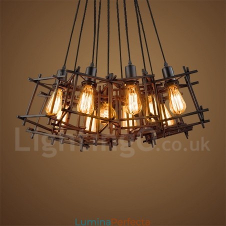 Lampă suspendată din metal retro vintage (nuante multiple cu un pandantiv fix) (Vă rugăm să selectați cantitatea de nuanță de mai jos) Lampă suspendată din metal retro vintage (nuante multiple cu un pandantiv fix) (Vă rugăm să selectați cantitatea de nuanță de mai jos)
