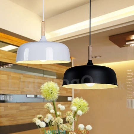Lampă suspendată modernă, din lemn, din metal Lampă suspendată modernă, din lemn, din metal