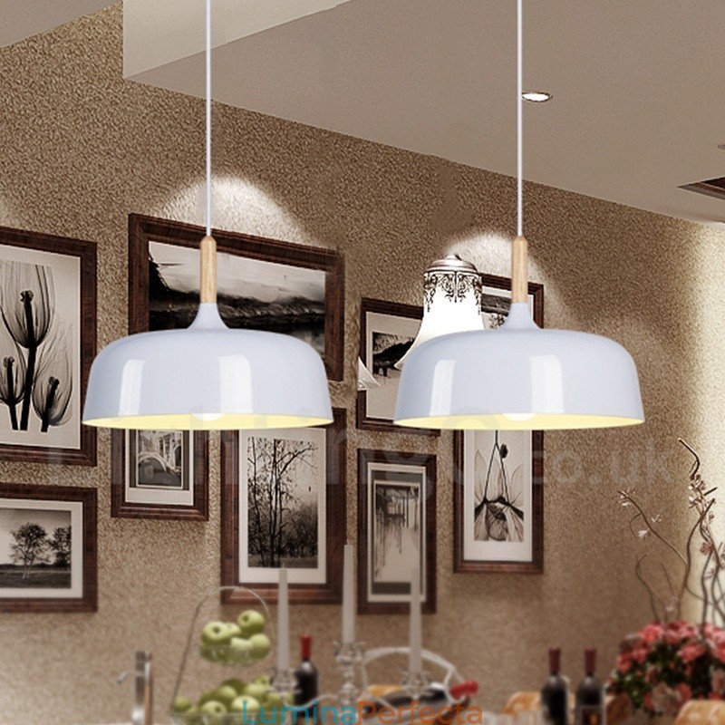 Lampă suspendată modernă, din lemn, din metal