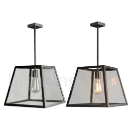 Lampă de metal vintage cu abajur din sticlă