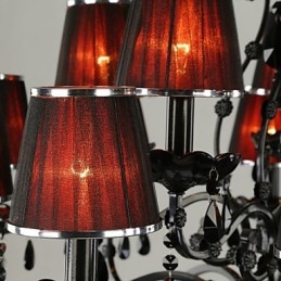 Candelabru Cristal Modern Contemporan Cristal 15 Roșu Deschis