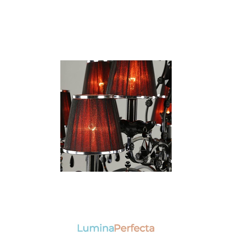Candelabru Cristal Modern Contemporan Cristal 15 Roșu Deschis