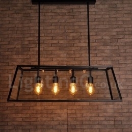 Lampă de suspendare din metal vintage Rustic Lodge cu abajur din sticlă